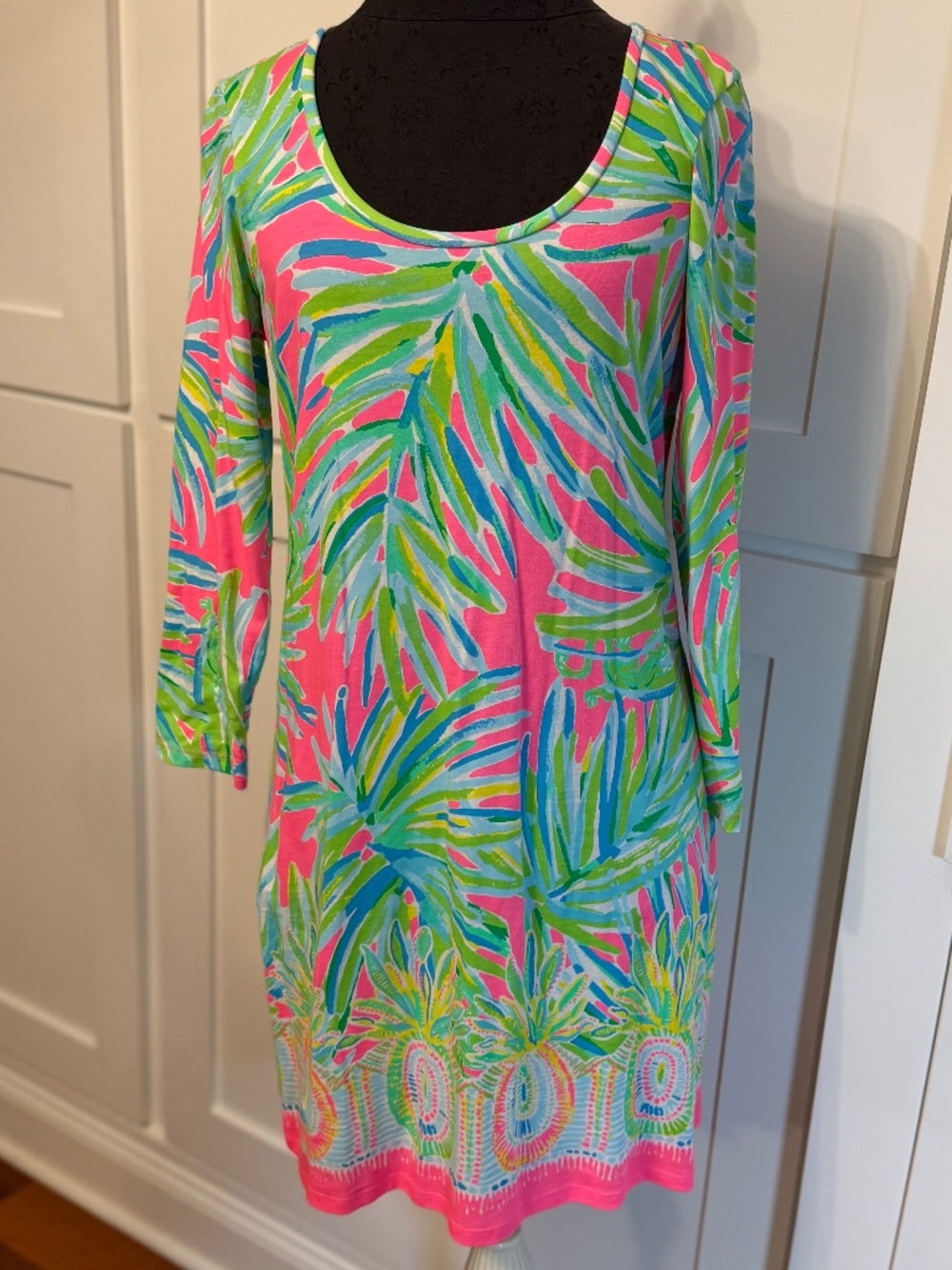 Lilly Pulitzer NWOT Beacon Dress in Tiki Pink Royal Lime
